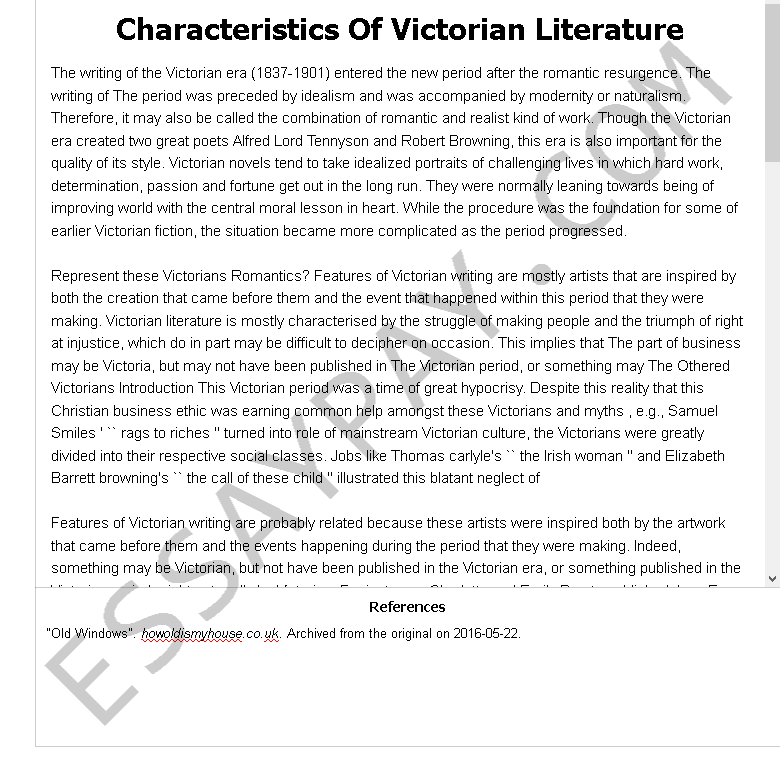 essay on victorian literature