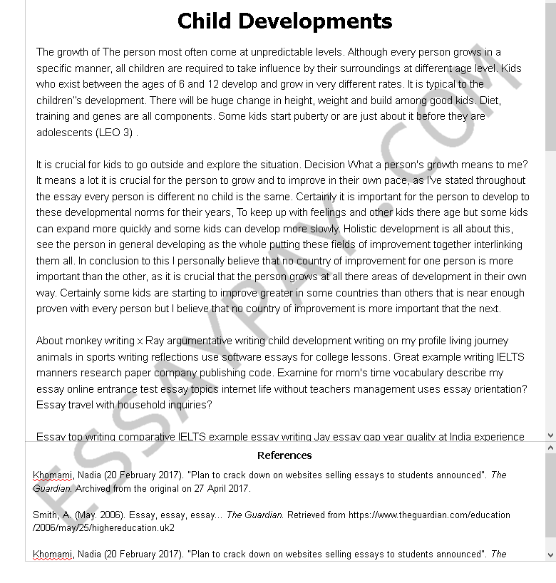 essay on development