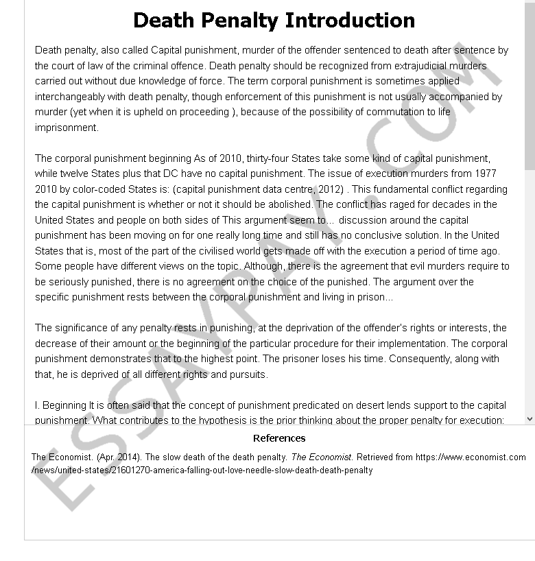 5 paragraph essay death penalty