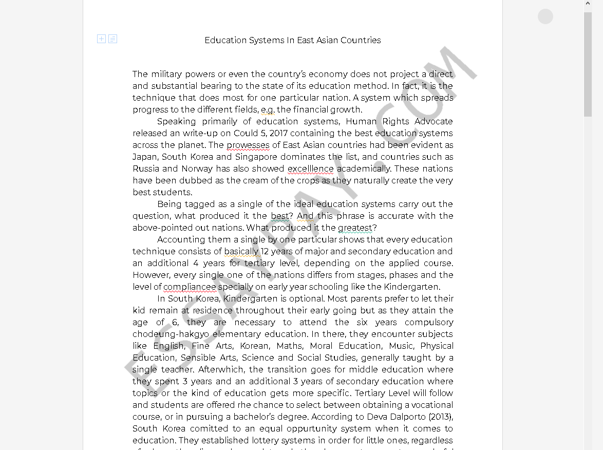 education system essay