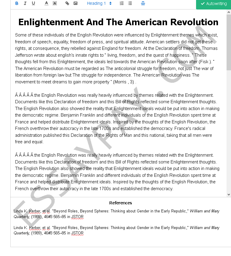 the american revolution essay example