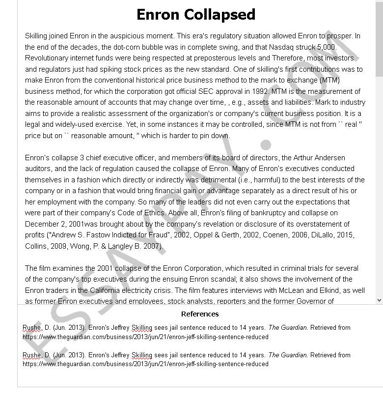 enron essay