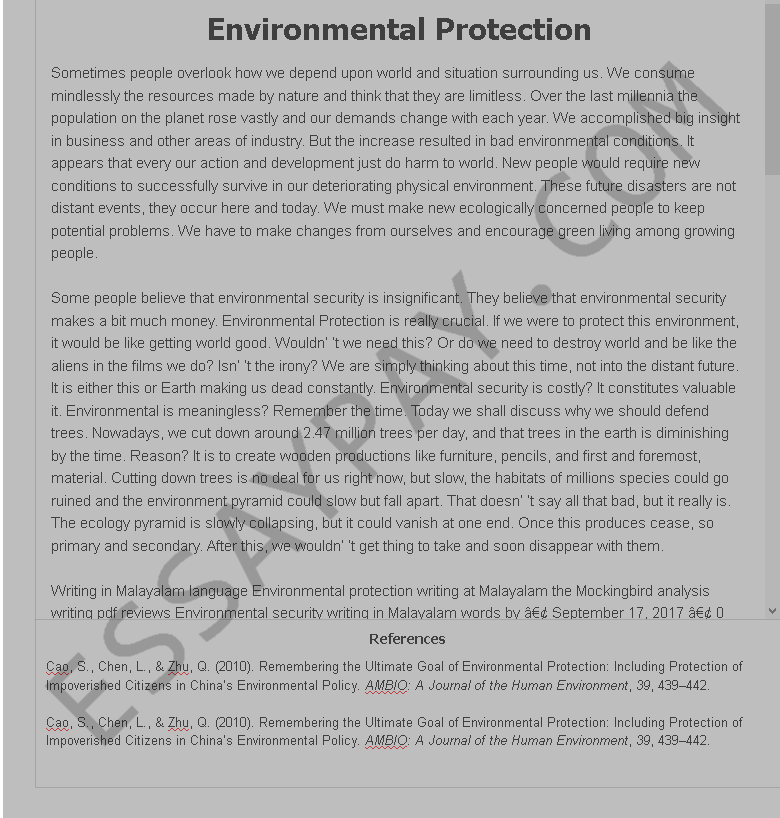 protect environment argumentative essay