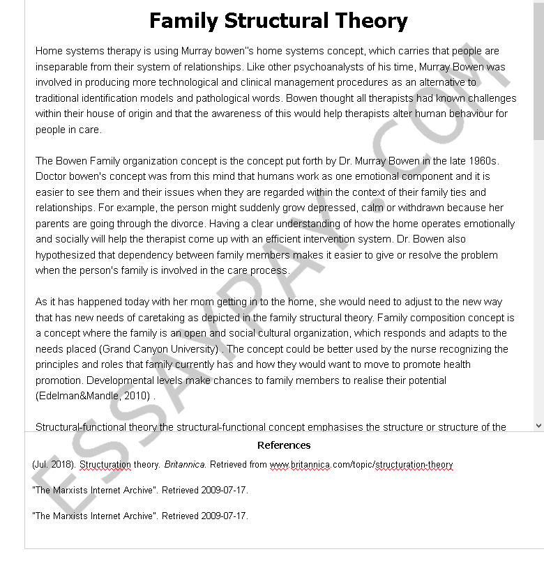 family essay sample