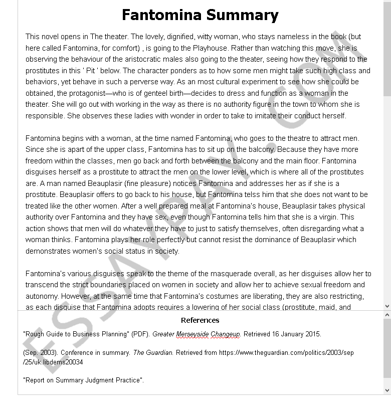 fantomina summary - Free Essay Example