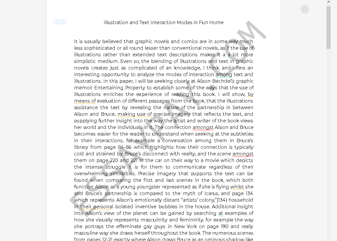 fun home essay - Free Essay Example