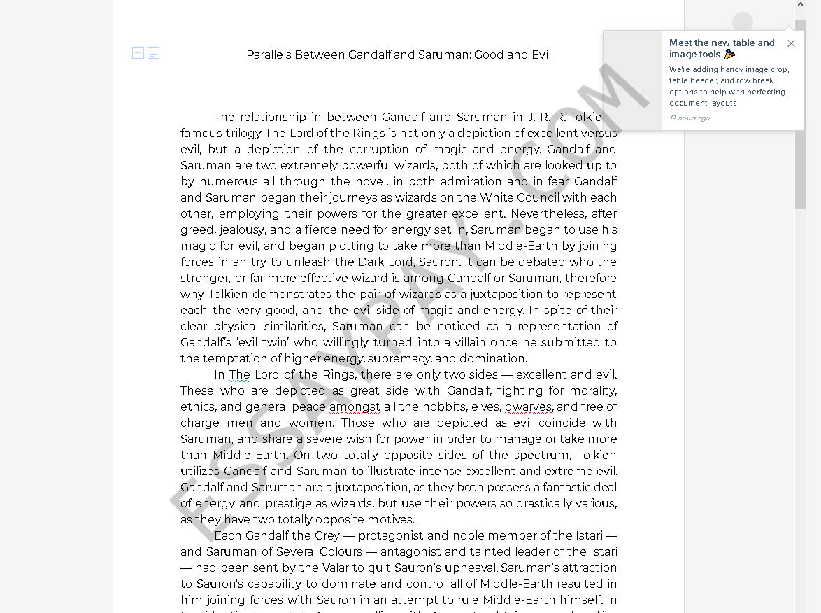 gandalf and saruman - Free Essay Example