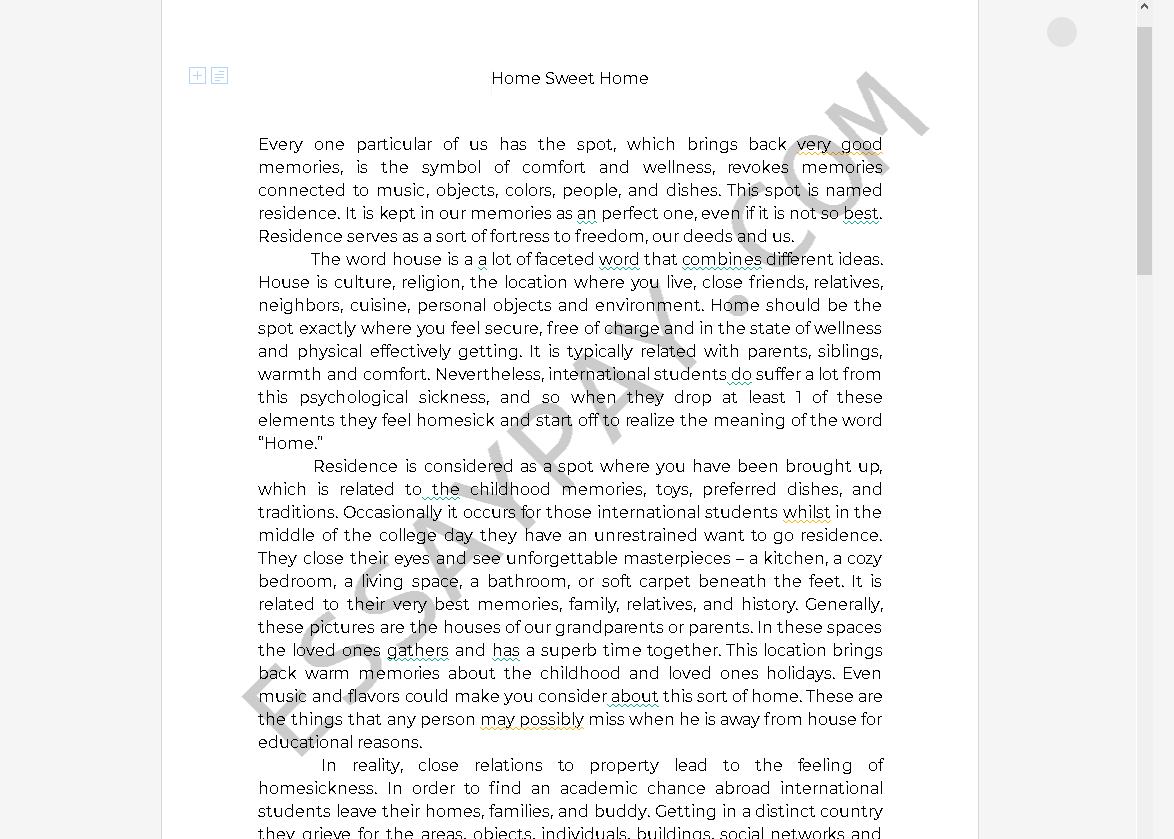 descriptive essay home sweet home