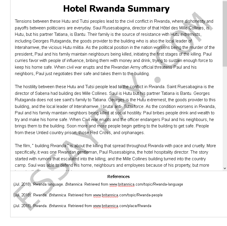 essay on hotel rwanda