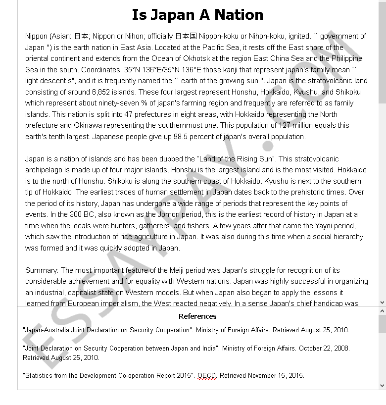 simple japanese essay