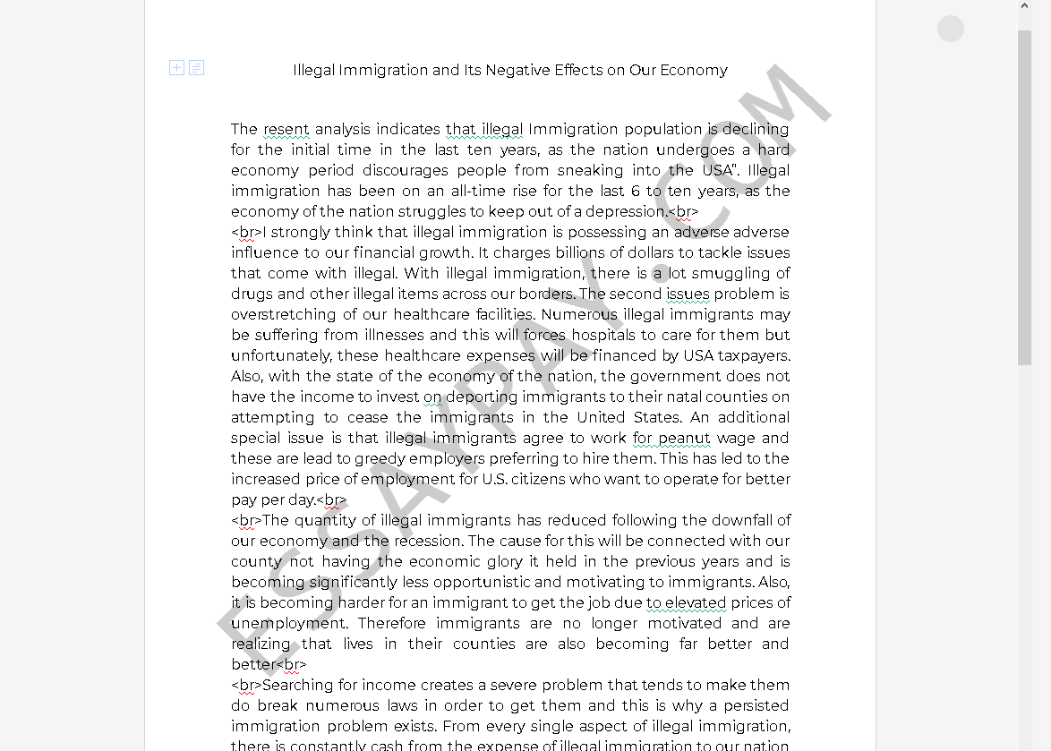 essay against illegal migration