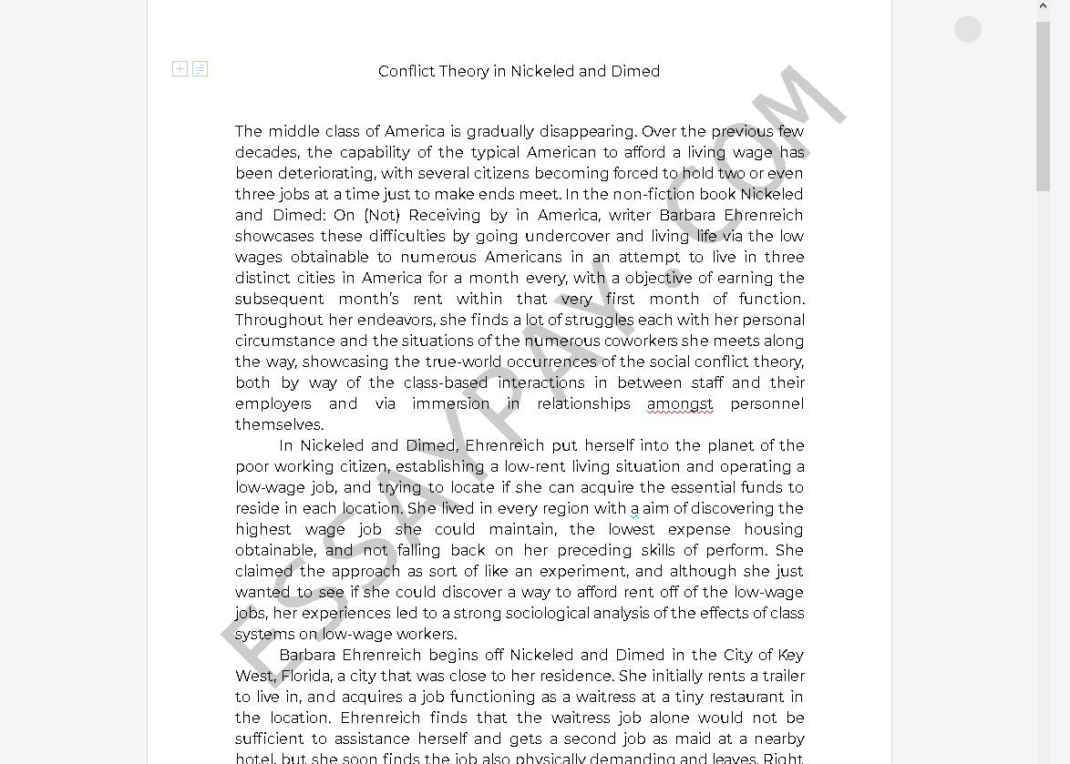 class conflict theory essay