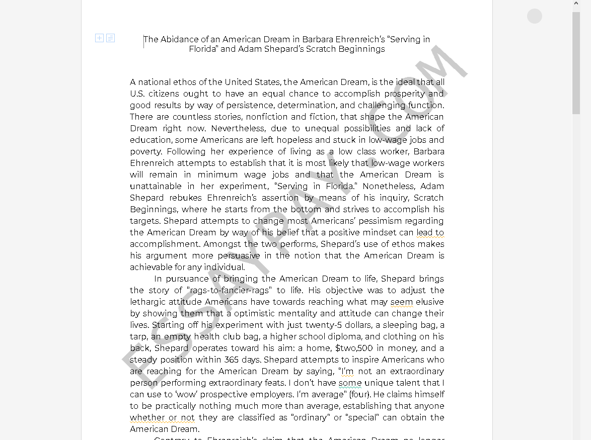 scratch beginnings pdf - Free Essay Example