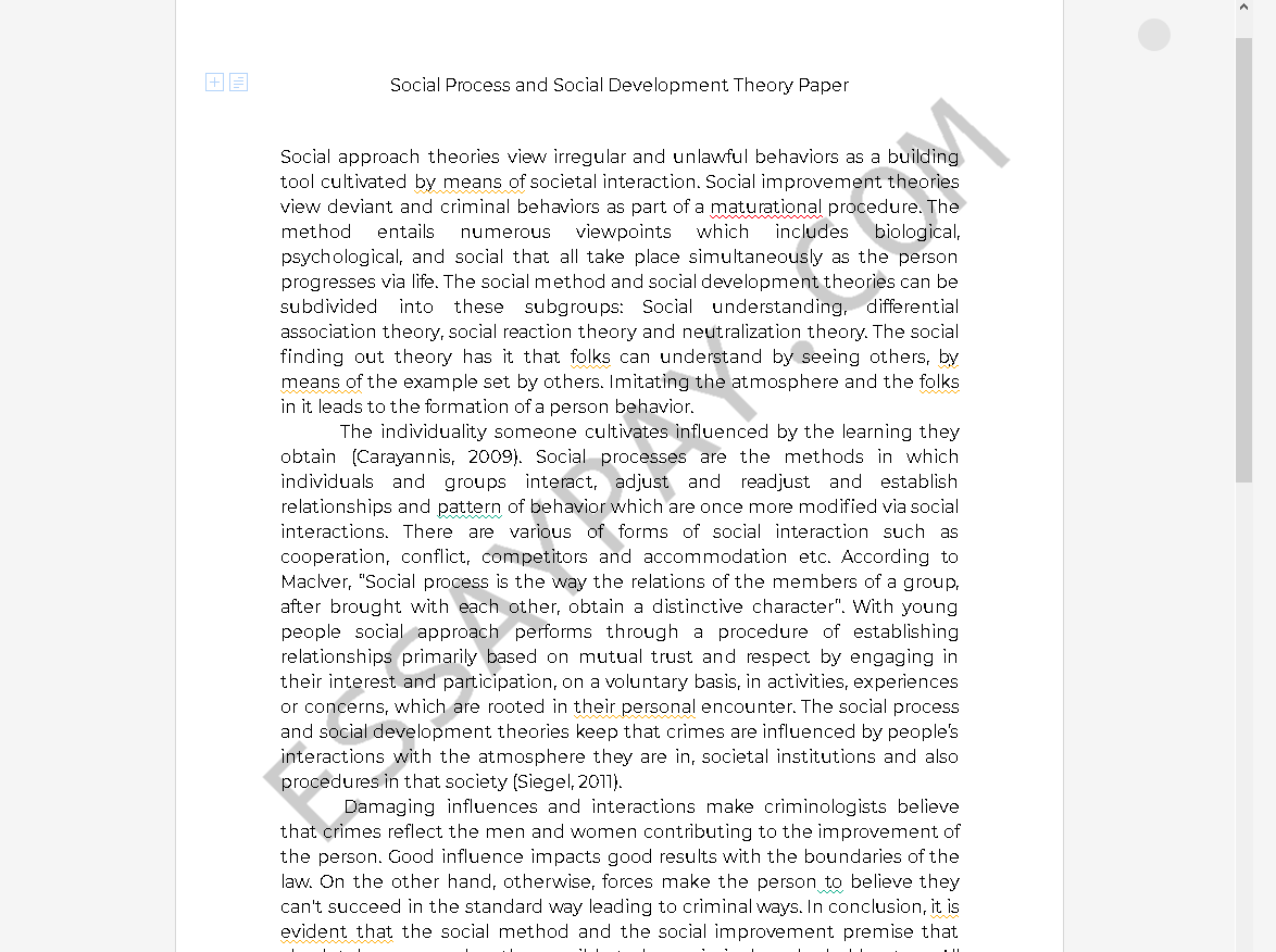 society development essay