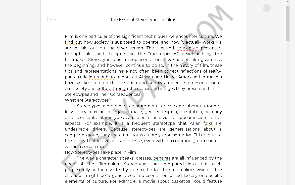 essay on stereotypes