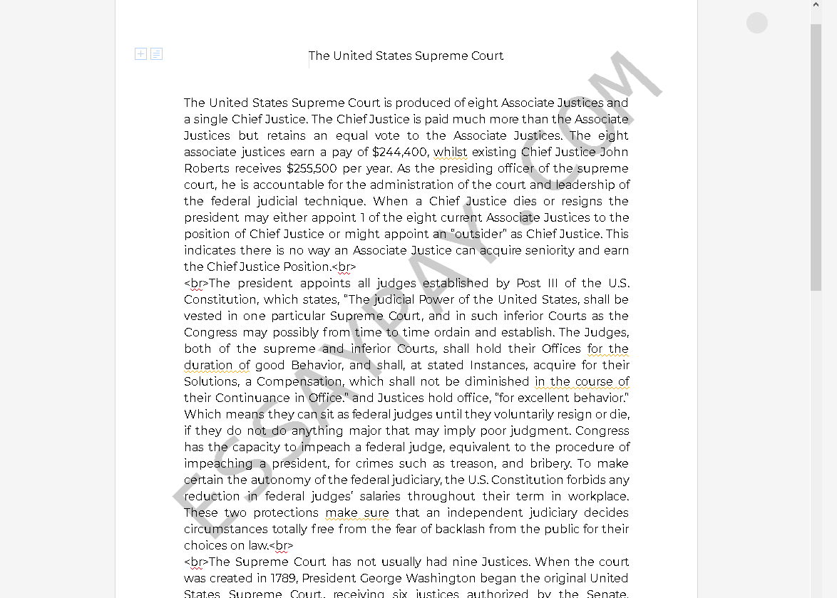 supreme court essays - Free Essay Example