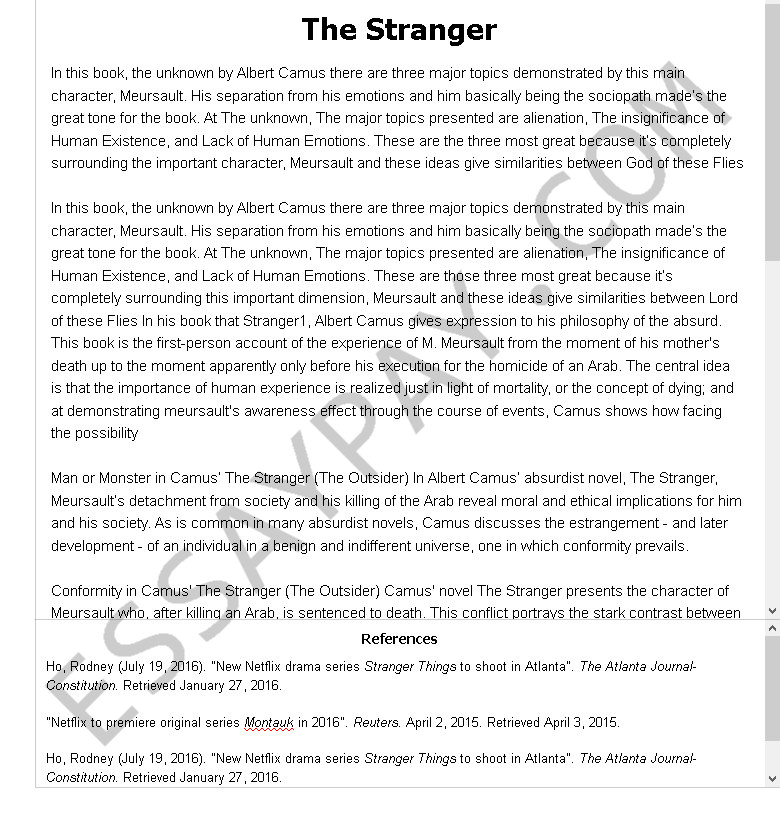 narrative essay about stranger in my house