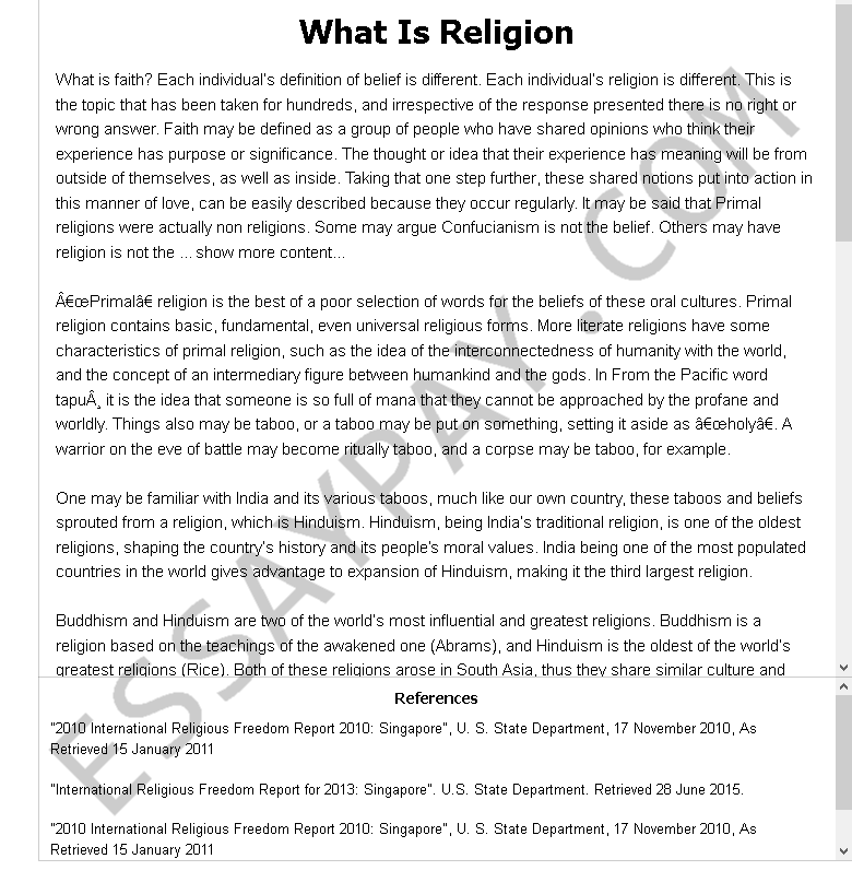 essay on religion and social work