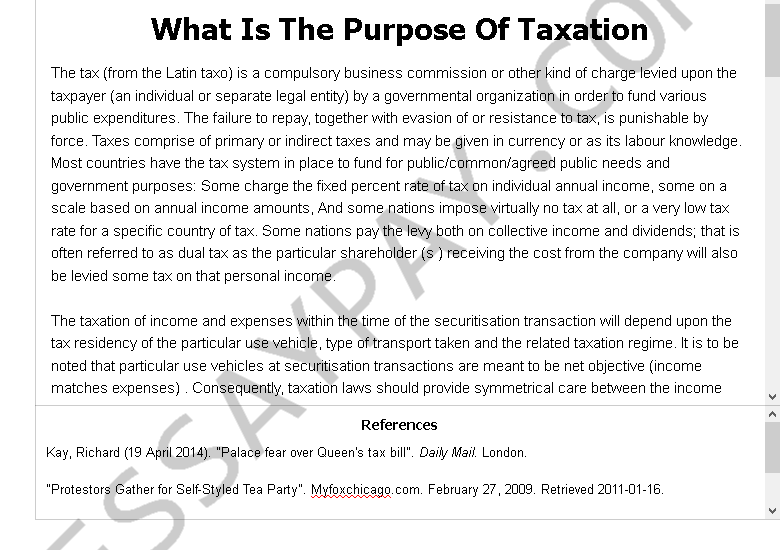 essay paper about philosophical view of taxation