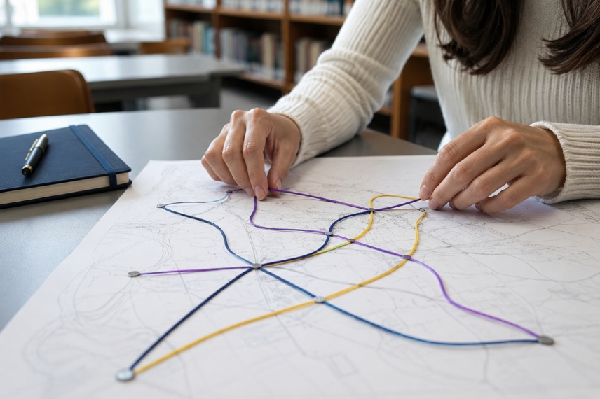 The Tense Map: Mixing on Purpose