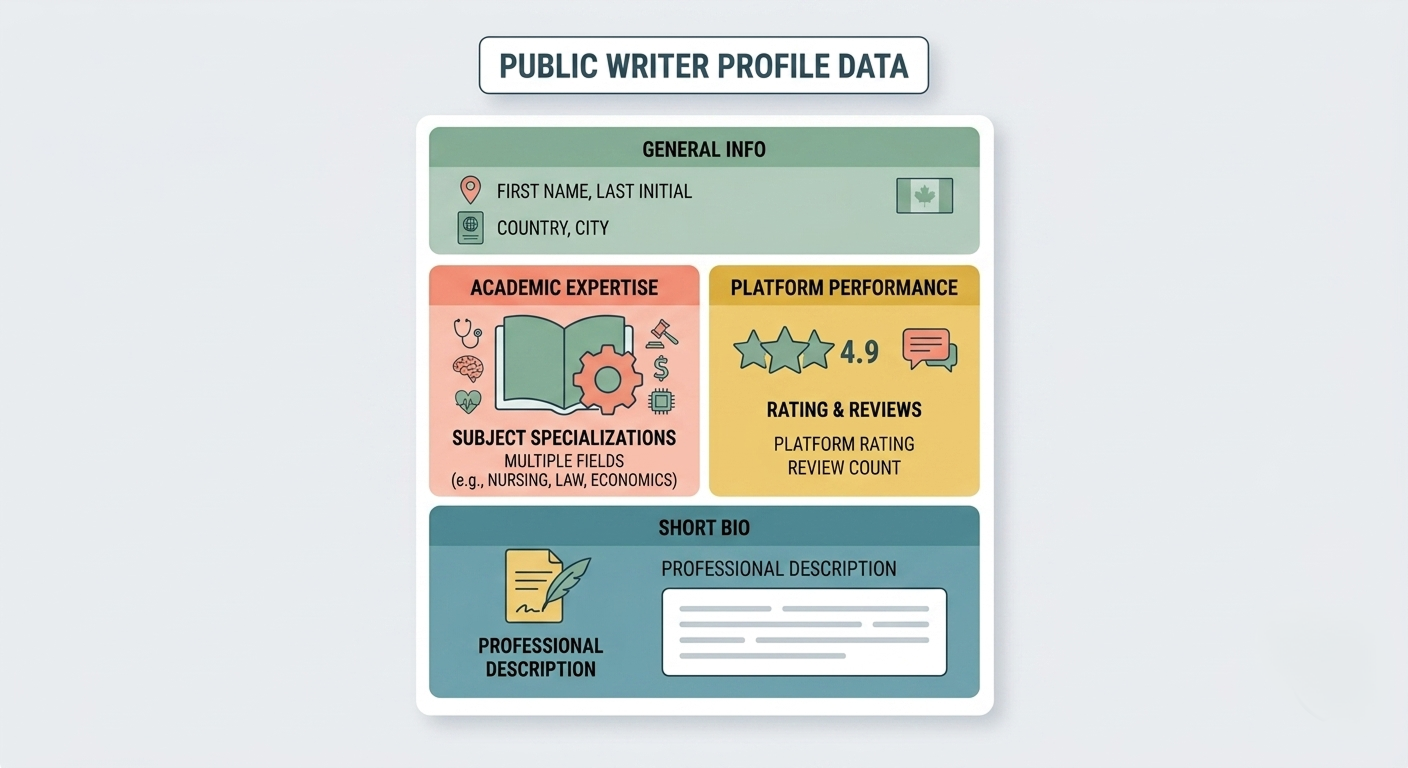What Information Can Students See About a Writer?
